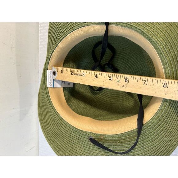 Columbia paper hat green with strap (circle stain) womens large - Picture 7 of 7